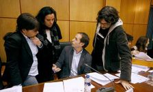 De izquierda a derecha Tania Garc�a, Helena Mari�o, Tom�s Fole y Juan Fajardo .