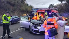El siniestro vial sucedi� a primera hora de la ma�ana en la N-640, a la altura de Lugo