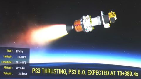 El cohete sufri� una �anomal�a cr�tica� seis minutos despu�s del lanzamiento en la India.