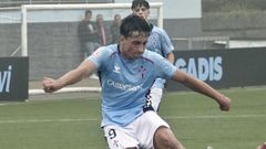 El futbolista del Celta �ngel Davila, en un partido con el Celta Juvenil A de esta pasada temporada.