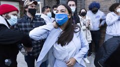 La joven pol�tica dem�crata Alexandria Ocasio-Cortez, que ha revalidado su esca�o en la C�mara de Representantes