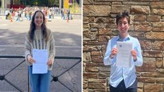 Luc�a (en la foto durante la elecci�n de la plaza en el Ministerio de Sanidad) eligi� el servicio de Oftalmolog�a y Francisco (en la fotograf�a durante la presentacion de su TFG) se formar� como cardi�logo en Lugo.