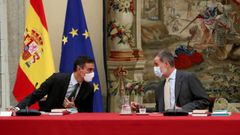 El rey y Pedro S�nchez, este martes en la reuni�n anual del Patronato del Instituto Cervantes