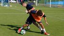 Verdes Real Oviedo Requexon Horizontal.Verdes durante un entrenamiento