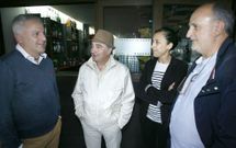 Momento en el que se firm� el convenio de colaboraci�n entre el Lemos y el Monforte. 