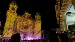 La catedral iluminada en un espect�culo de luz y sonido que inaugur� un curso de musicoterapia en 2011