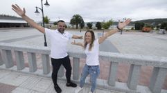 Miguel Lema y Noelia Leis, en agosto del 2023, cuando tomaron in extremis las riendas de las fiestas de Laxe