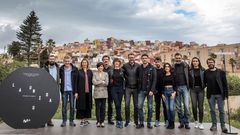 Parte del equipo de �La unidad�, durante la presentaci�n en Melilla. De izquierda a derecha: Fran Ara�jo, Domingo Corral, Emma Lustres, Marian �lvarez, Luis Zahera, Nathalie Poza, Dani de la Torre, Michel Noher, Ra�l Fern�ndez de Pablo, Fariba Sheikhan, Mekki Kadiri, Amina Leony y Alberto Marini.