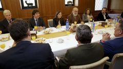 In�s Rey, durante el desayuno en el Club Financiero
