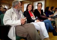 Xos� Manuel Pav�n junto a Rosana Somoza, en el pleno en el que tom� posesi�n la nueva concejala