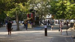 Imagen de archivo del parque infantil del Xard�n do Pos�o, que actualmente est� en obras para una reforma integral.