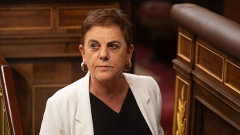 La portavoz de EH Bildu en el Congreso, Mertxe Aizpurua, durante una sesión plenaria en la Cámara Baja.