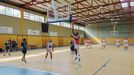 Los jugadores del COB en el entreno en el pabelln de Pereiro de Aguiar.