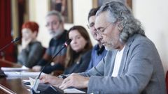 El concejal Pablo Permuy, en un pleno ordinario del Concello de Lugo