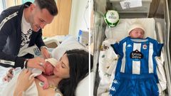 El futbolista del Deportivo de La Coru�a Lucas P�rez y su pareja, Graciela �lvarez, han anunciado el nacimiento de su hijo Irvin