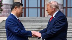 Xi Jinping y Donald Trump durante su encuentro en Pek�n