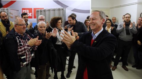 Rafael Rodr�guez Villarino fue elegido secretario provincial del PSOE ourensano en el a�o 2017 y, tras su proclamaci�n, lo celebr� con quienes lo apoyaron en aquel proceso.