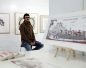 Miguel Mosquera � o responsable da galer�a Circular, en Allariz. 