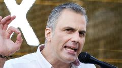 Javier Ortega Smith, en un mitin en Vitoria