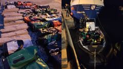 Operaci�n antidroga en la r�a de Arousa en pleno confinamiento