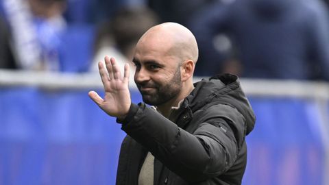 Claudio Gir�ldez, durante el partido de este s�bado entre Celta y Oviedo en el Carlos Tartiere.