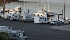 El puerto de Camari�as, en la jornada de ayer. 