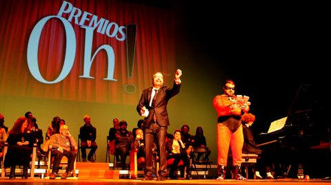 Gayol y Cordero, en un divertido momento de la gala Oh! 2017