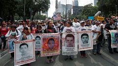 Manifestaci�n de familiares de los j�venes desaparecidos en Ayotzinapa