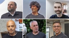 De izquierda a derecha, de arriba hacia abajo: Joaqu�n Mart�nez, �scar Vales, Alberto Curiel, Jordi Grau, Evaristo Gonz�lez y �lex Rivas
