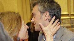 Mar Barcn y Xulio Ferreiro durante la toma de posesin de este como alcalde de A Corua