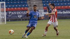 Jer�n Ramos, durante el partido de la primera jornada de la pasada Liga de Primera Federaci�n entre el Ourense CF y el Athletic Bilbao B.