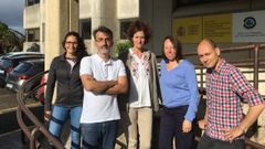 Jes�s Gago, con los miembros del grupo de oceanograf�a del IEO de Vigo