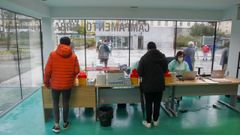 En la imagen, el punto de test gratis y sin cita de la plaza de Espa�a, que esta semana sigue funcionando en horario de tarde