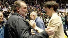 Anxo Quintana, con Ana Pontn en una imagen de archivo