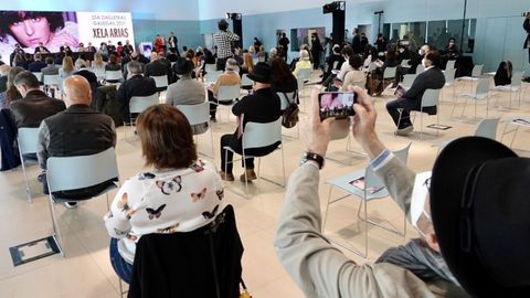 Detalle da asistencia ao pleno da RAG en Vigo en homenaxe a Xela Arias