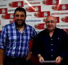 Jos� Ram�n Gonz�lez, secretario de agricultura de UU.AA., y el secretario general, Roberto Garc�a, hablaron en Ourense.