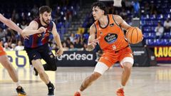 Caio Pacheco, en el duelo ante el Barcelona en el Palau Blaugrana.