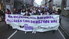 Manifestaci�n por el 8M (D�a Internacional de la Mujer) en Santiago durante este a�o 2022