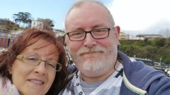 Juli�n Garc�a con su esposa, tambi�n hostelera, cocinera, jubilada