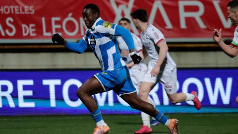 Bil Nsongo, en un partido con el Deportivo esta temporada
