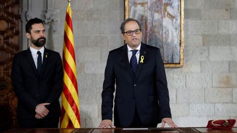 Torra promete cumplir con sus obligaciones �con fidelidad a la voluntad del pueblo de Catalu�a�