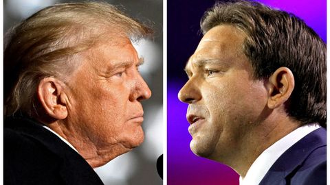 El expresidente Donald Trump y el gobernador de Florida, Ron DeSantis
