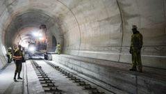 Obras del AVE entre Pedralba� y Ourense