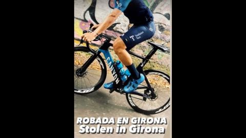 Esta es la bicicleta que le robaron a Iv�n Garc�a Cortina, ciclista profesional del equipo Movistar