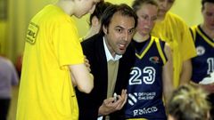 Lino L�pez, durante un partido esta temporada