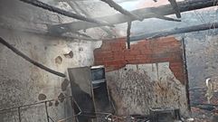 As� quedo el interior de la vivienda en la que se registr� el incendio
