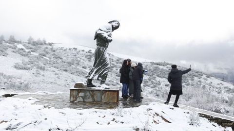 El alto de O Cebreiro es uno de los lugares de Galicia ms proclives a la llegada de la nieve.