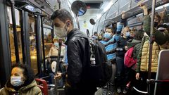 El primer d�a de autobuses con aforo completo