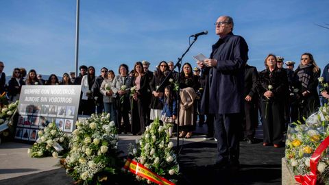 Acto de recuerdo por al cuarto aniversario del naufragio del Villa de Pitanxo. Intervenci�n del Defensor del Pueblo, �ngel Gabilondo