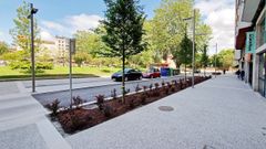 Resultado de las obras ejecutadas en la plaza de Barcelos, en Pontevedra
